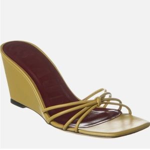 STAUD Pippa Leather Wedge Sandal